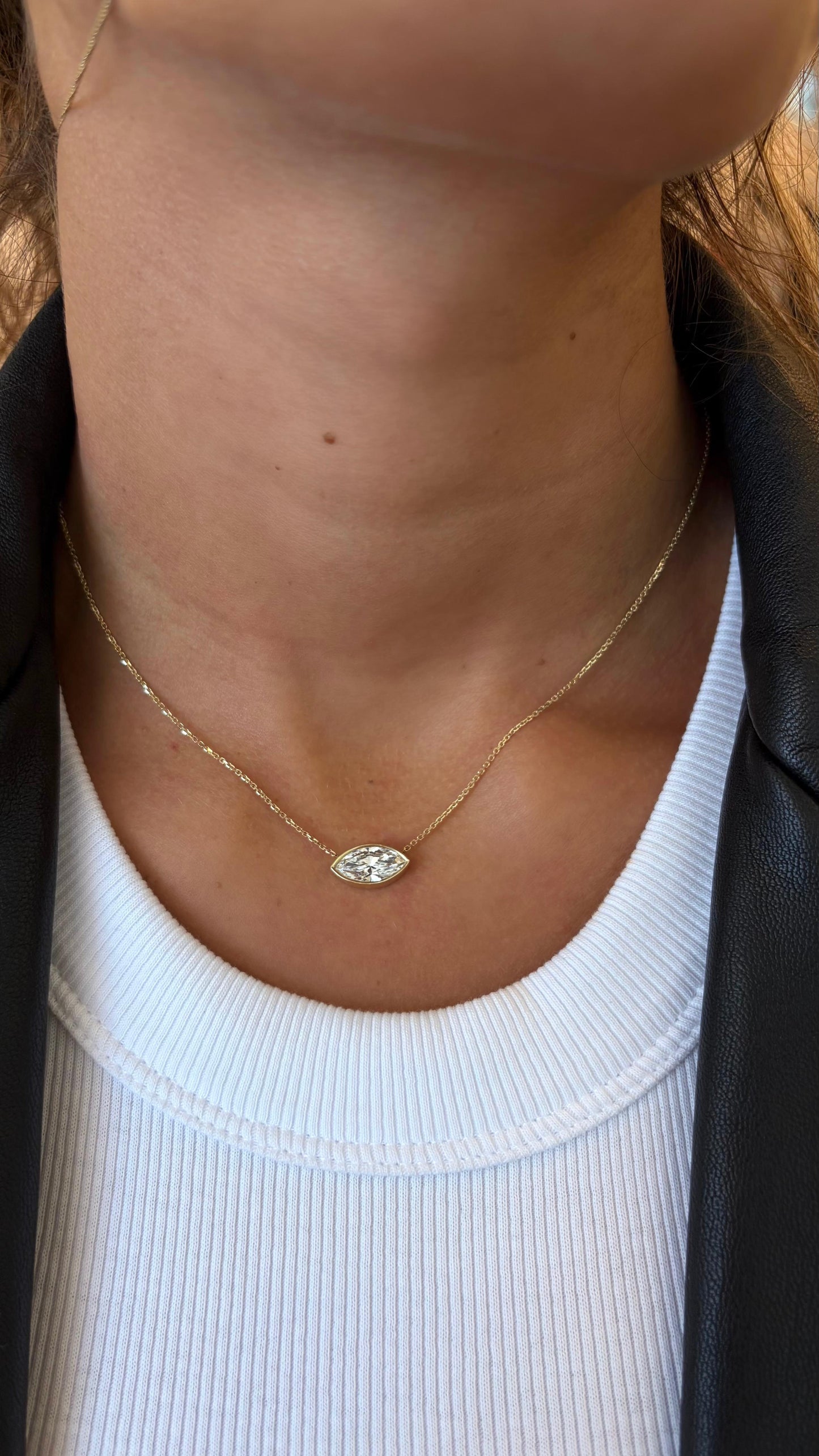 שרשרת 1.5 קראט יהלום מעבדה מרקיזה