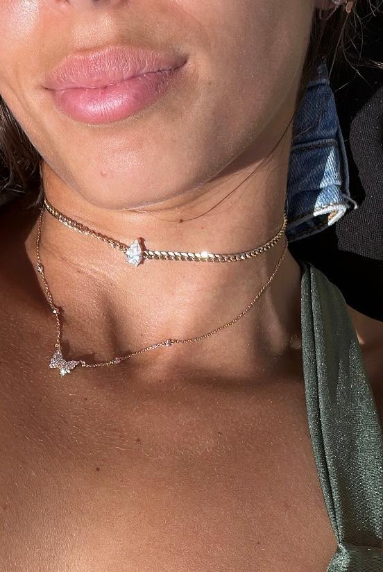 שרשרת נק יהלום צוקר טיפה